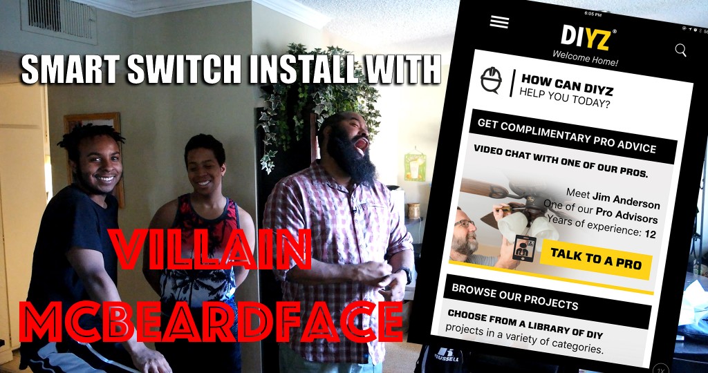 Villain McBeardface and the DIYZ app